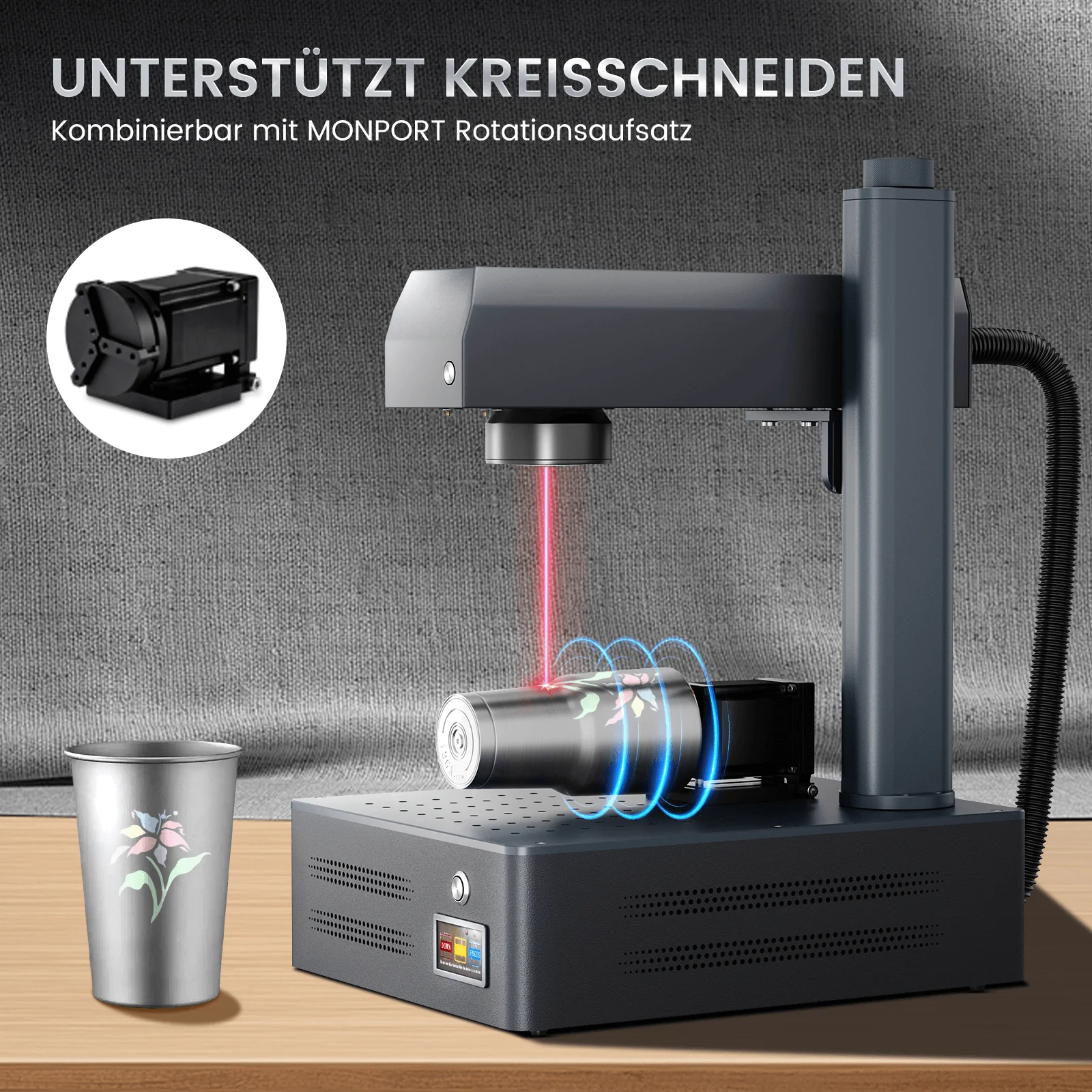 GM 30W /60W Mopa PRO JPT Laser Graviermaschine mit Autofokus für Metallgrav - Image 12