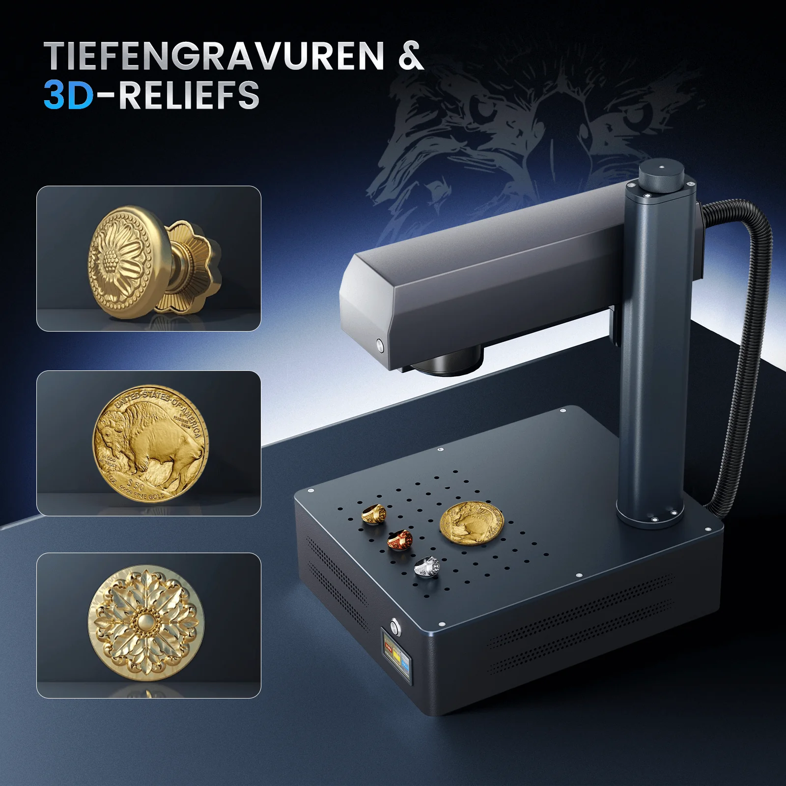 GM 30W /60W Mopa PRO JPT Laser Graviermaschine mit Autofokus für Metallgrav - Image 8