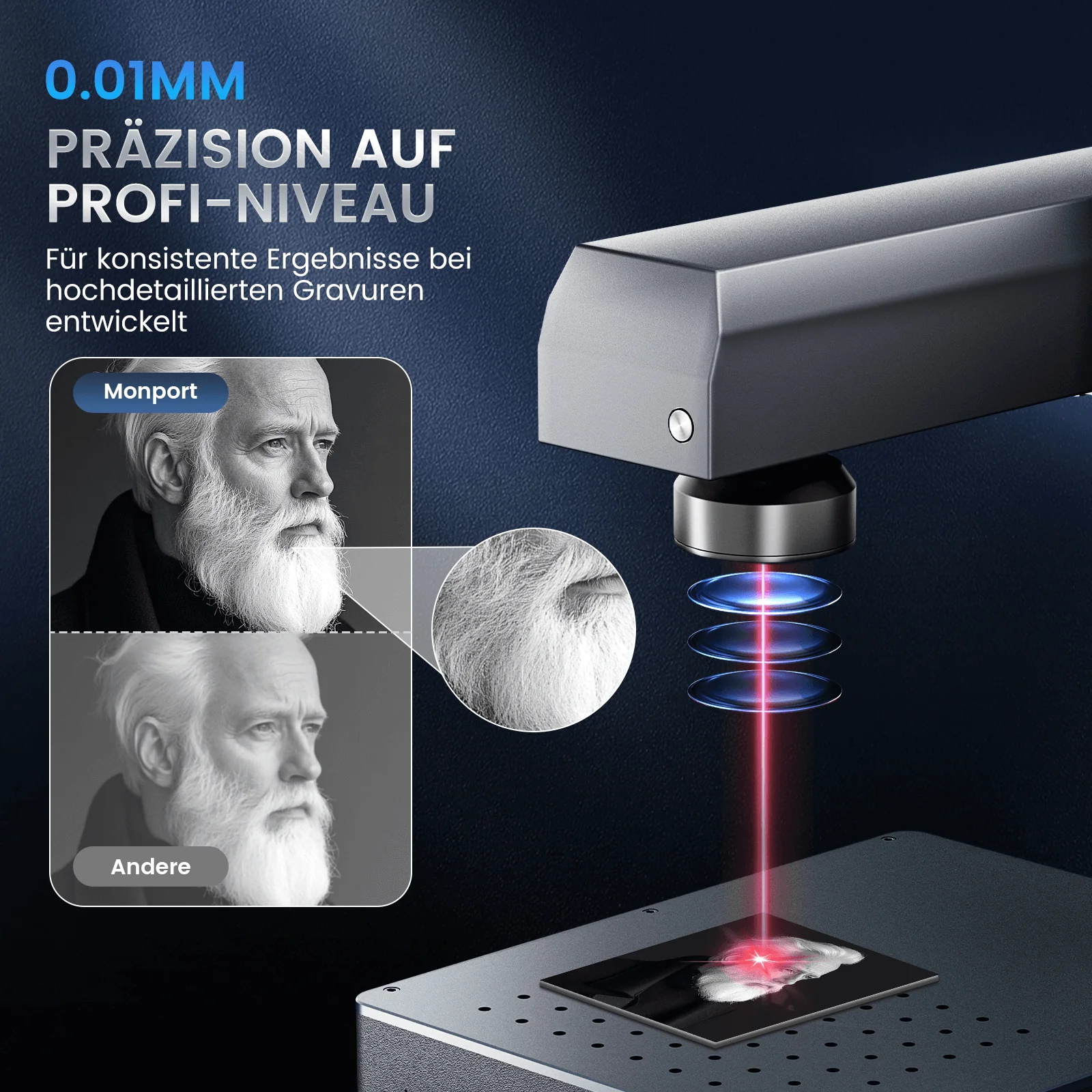 Monport GM 50W Pro Integrierte Faserlaser-Graviermaschine & Markiermaschine mit Autofokus - Maschine - Image 7