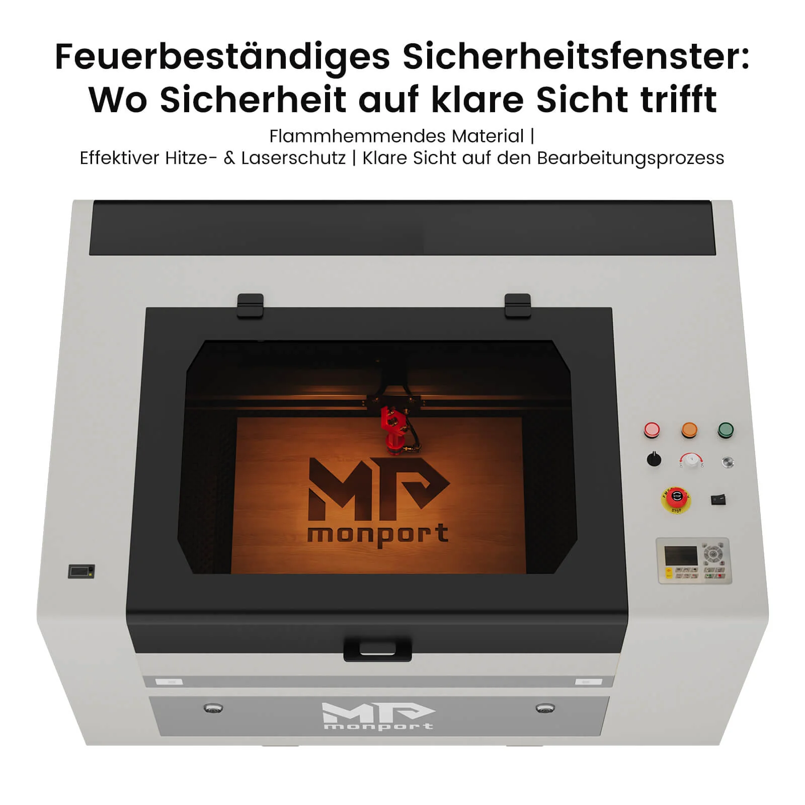 Monport 60W CO2 Laser Graviermaschine & Cutter (600 x 400mm) Gravurfläche mit Autofokus - Image 6