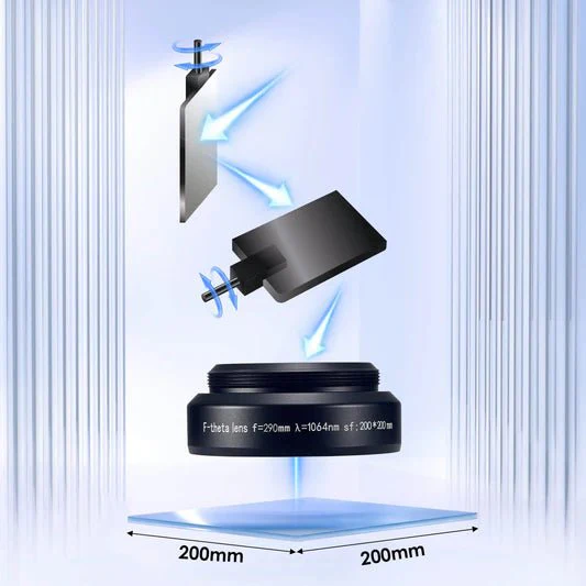 Monport F-theta M52 200mm*200mm Ersatzobjektiv für Faserlasergravierer - Image 6