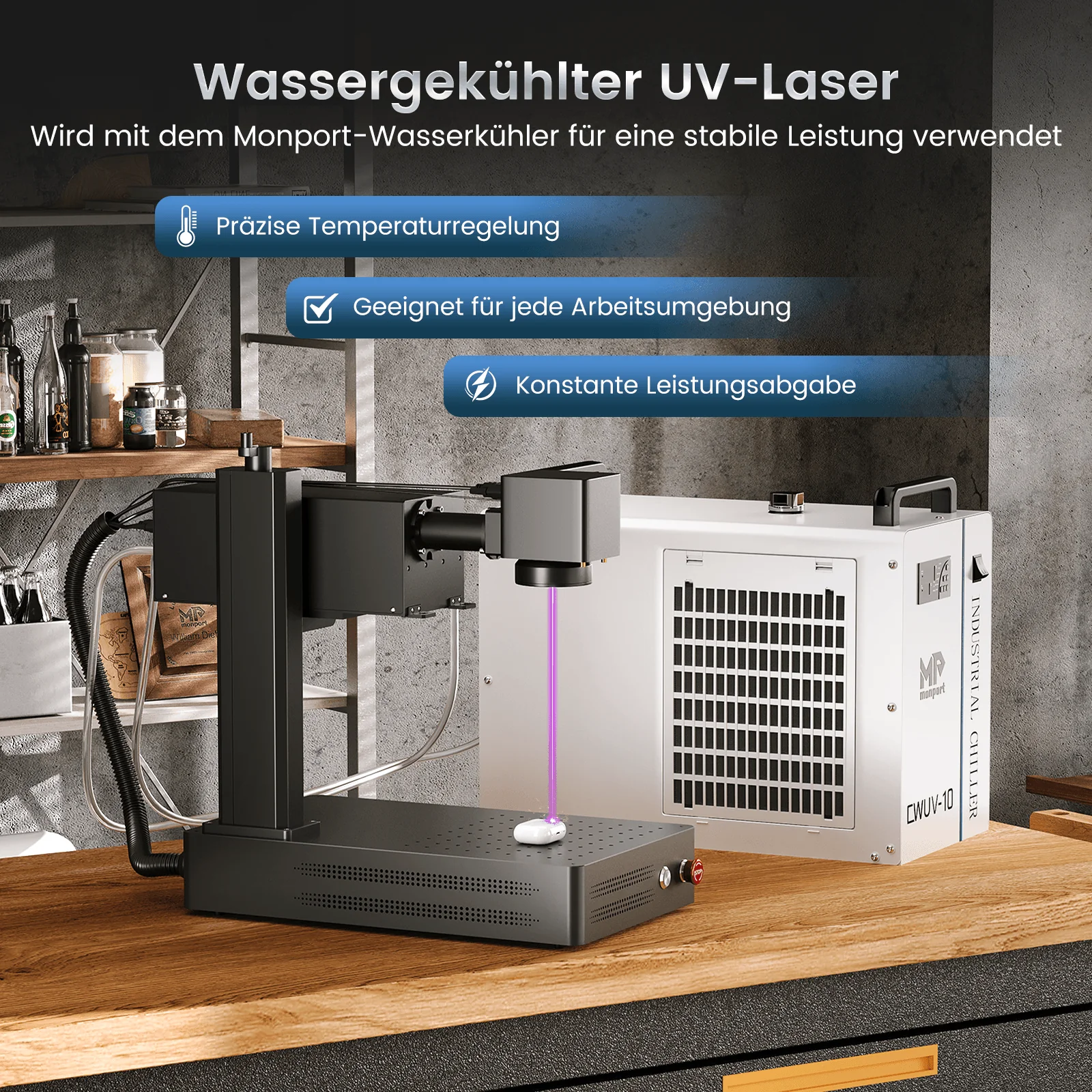 Monport 10W UV-Laser-Graviermaschine & Markiermaschine - Image 10