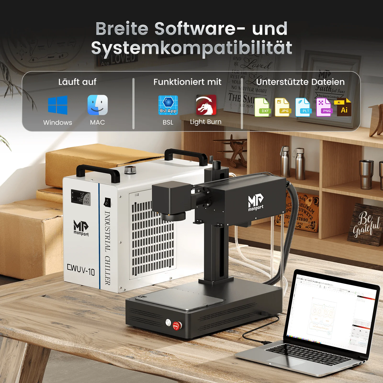 Monport 10W UV-Laser-Graviermaschine & Markiermaschine - Image 12