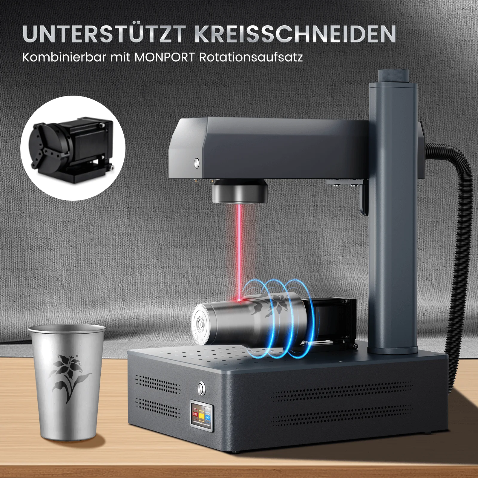 Monport GM 20W Pro Integrierte Faserlaser-Graviermaschine & Markiermaschine mit Autofokus - Maschine - Image 11