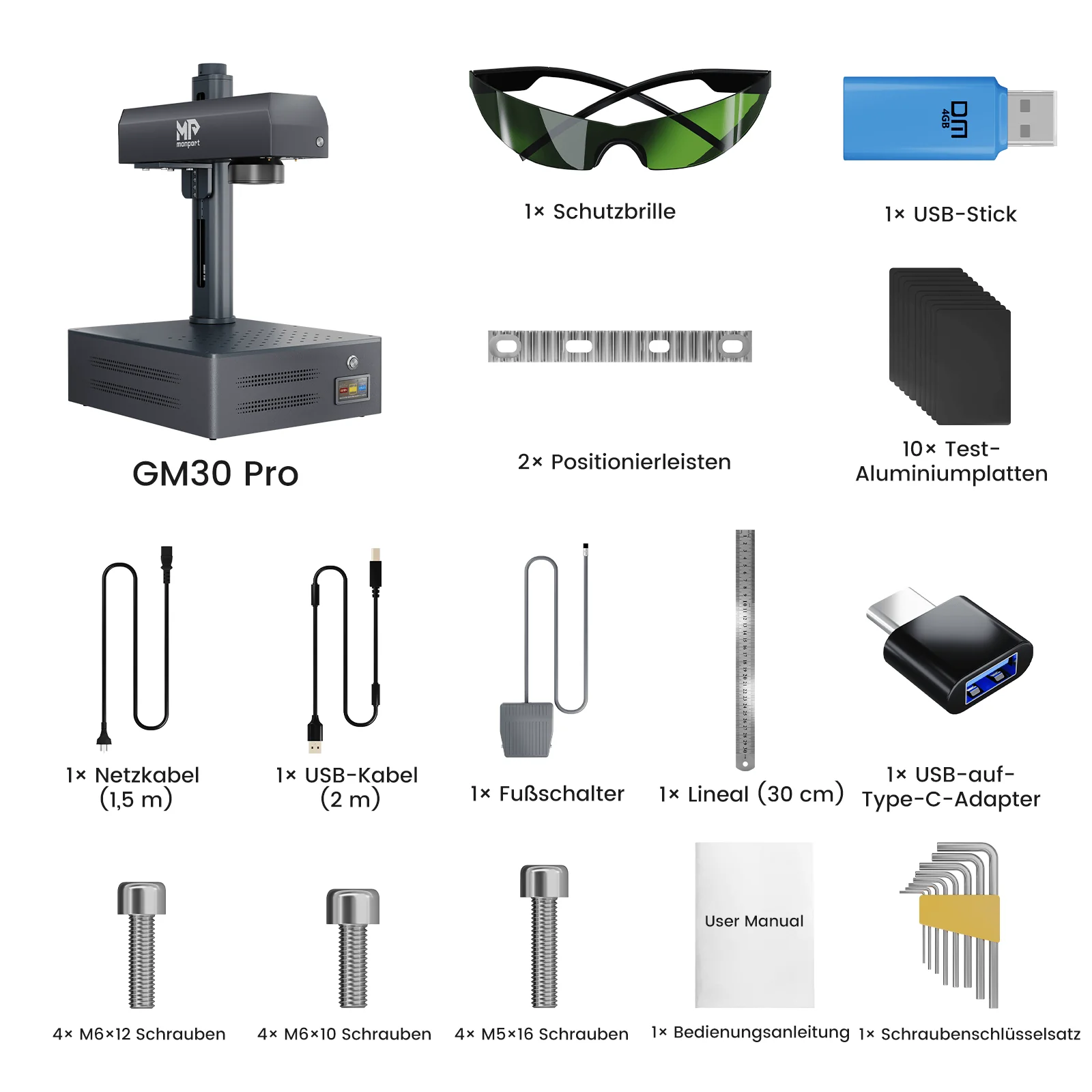 Monport GM 30W Pro Integrierte Faserlaser-Graviermaschine & Markiermaschine mit Autofokus - Maschine - Image 17