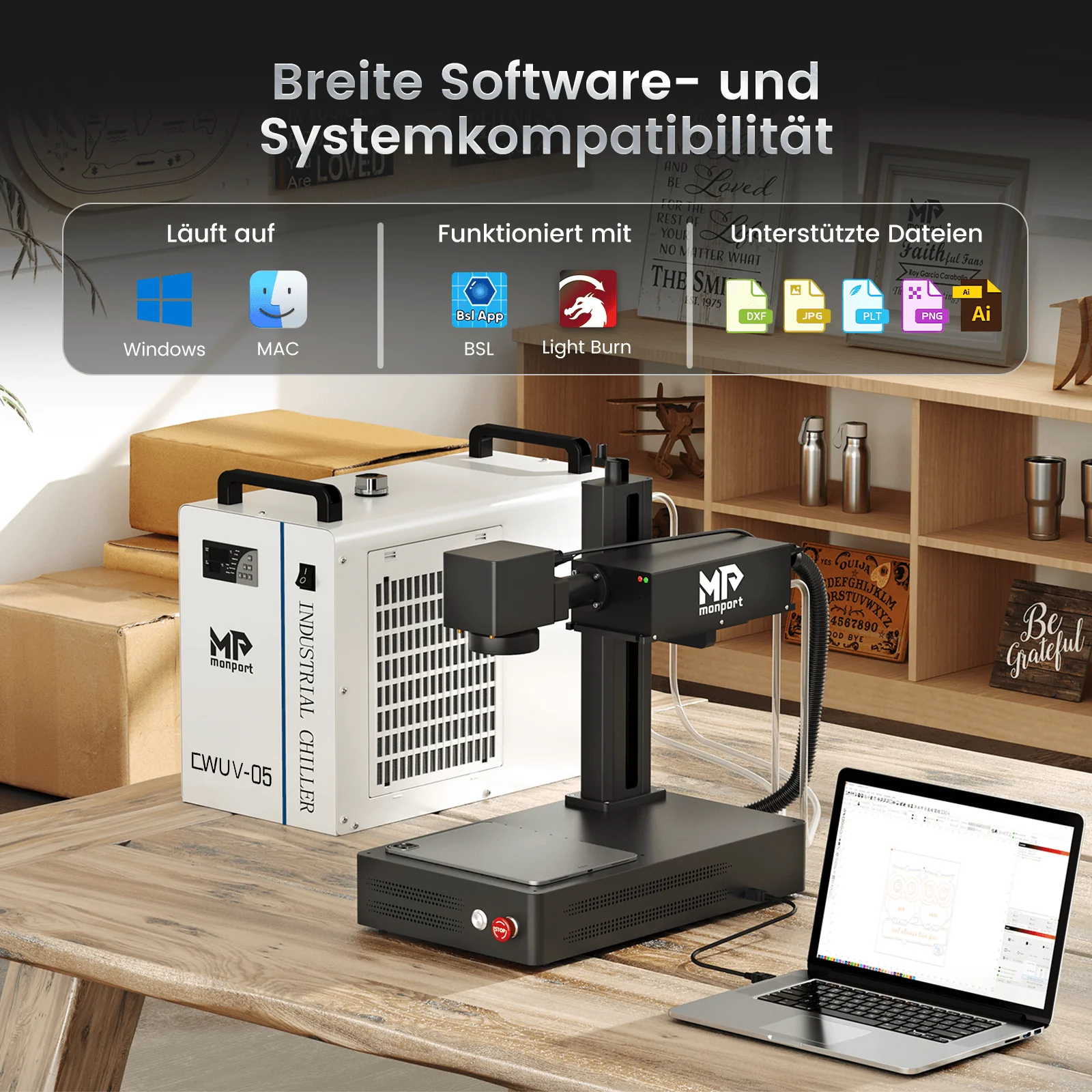 Monport 6W UV-Laser-Graviermaschine & Markiermaschine - Image 10