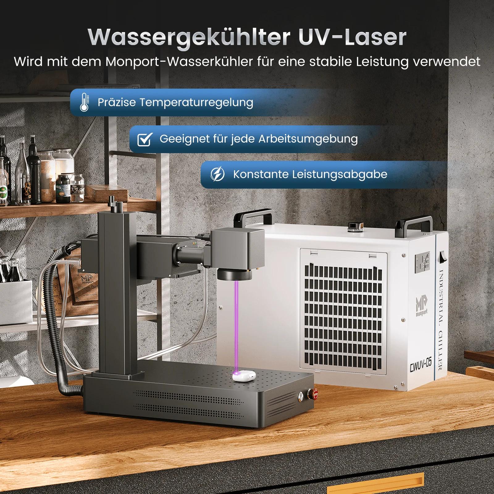 Monport 6W UV-Laser-Graviermaschine & Markiermaschine - Image 9