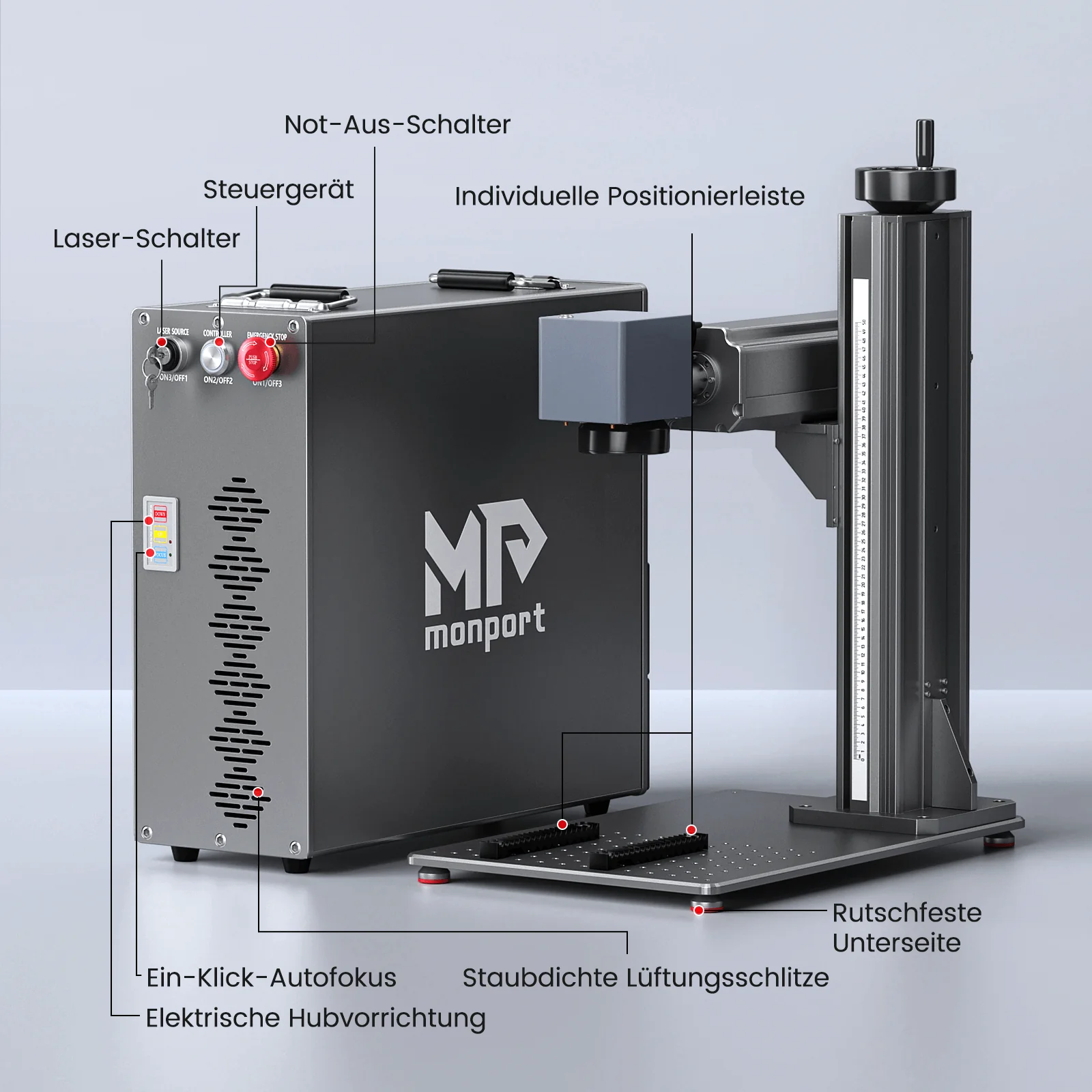 Monport GT 200W Split MOPA & Autofokus-Faserlaser-Gravierer & Farbemarkierungsmaschine - Image 16