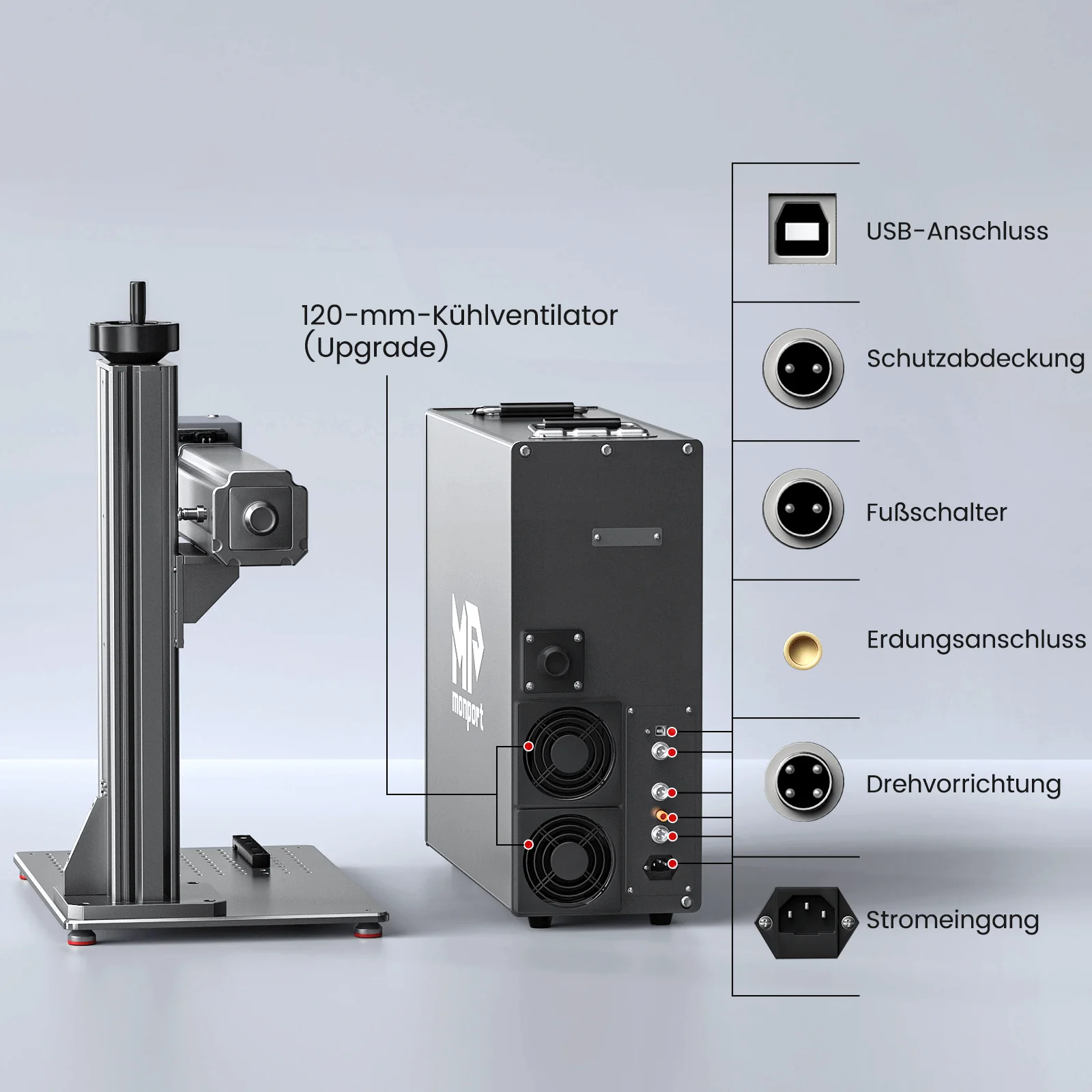 Monport GT 200W Split MOPA & Autofokus-Faserlaser-Gravierer & Farbemarkierungsmaschine - Image 17