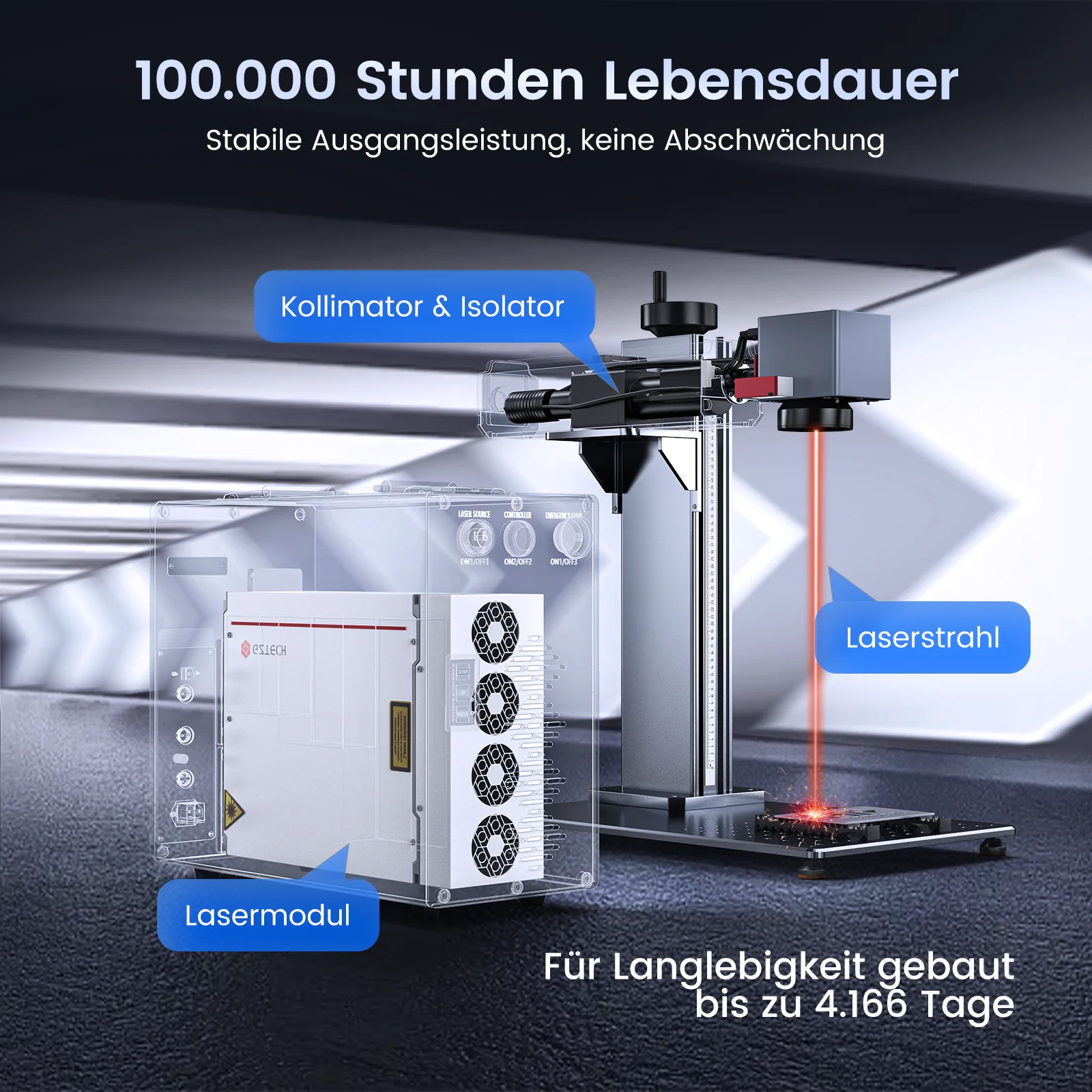 Monport GT 100W Getrennte MOPA-Faserlaser-Gravier- und Farbmarkiermaschine mit Autofokus – Gerät - Image 13