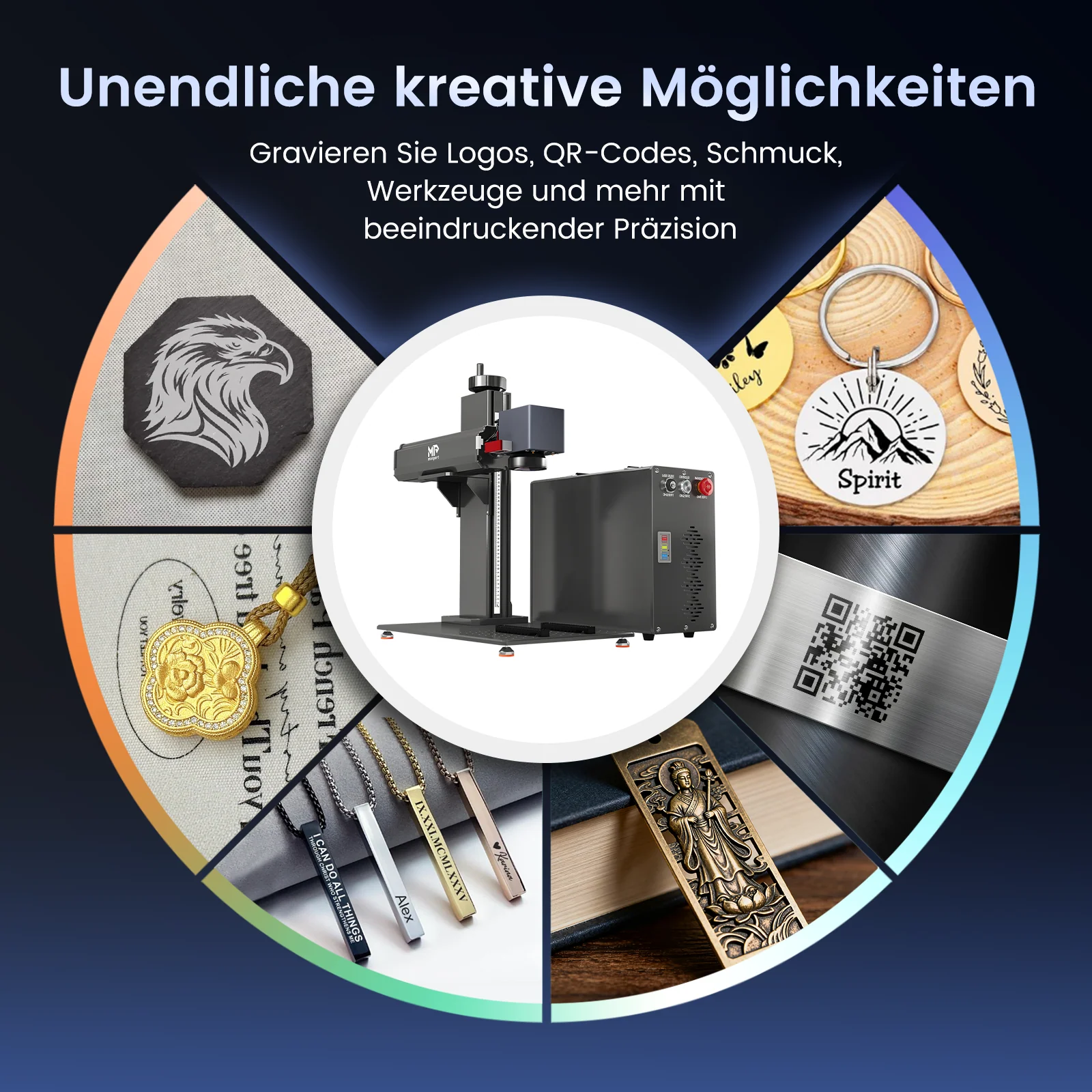 Monport GT 100W Getrennte MOPA-Faserlaser-Gravier- und Farbmarkiermaschine mit Autofokus – Gerät - Image 14