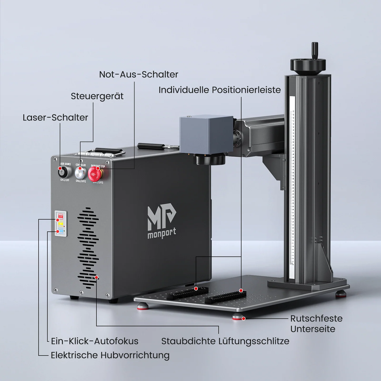 Monport GT 100W Getrennte MOPA-Faserlaser-Gravier- und Farbmarkiermaschine mit Autofokus – Gerät - Image 18