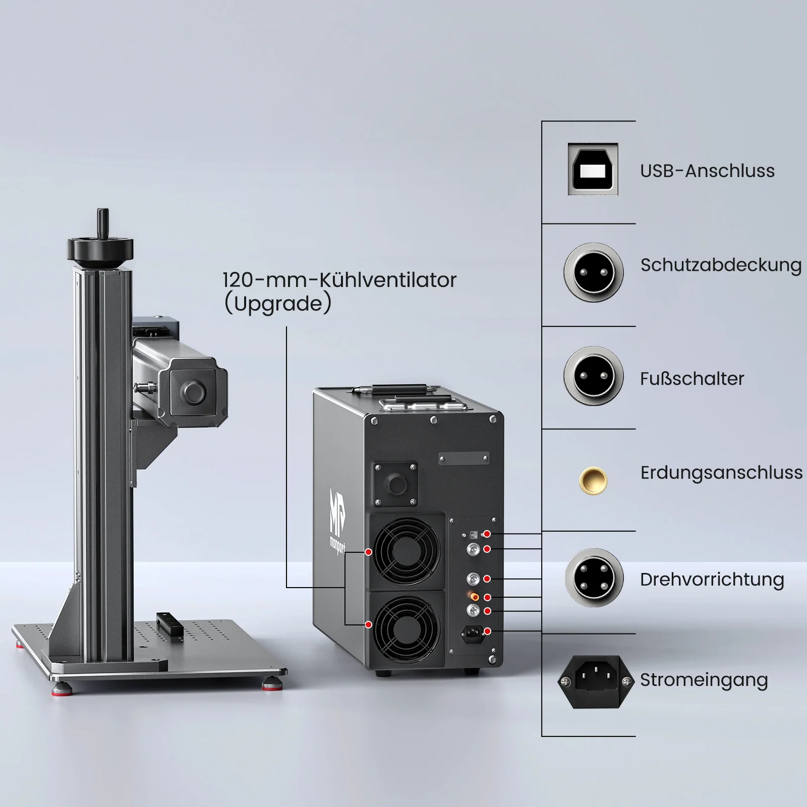 Monport GT 100W Getrennte MOPA-Faserlaser-Gravier- und Farbmarkiermaschine mit Autofokus – Gerät - Image 19