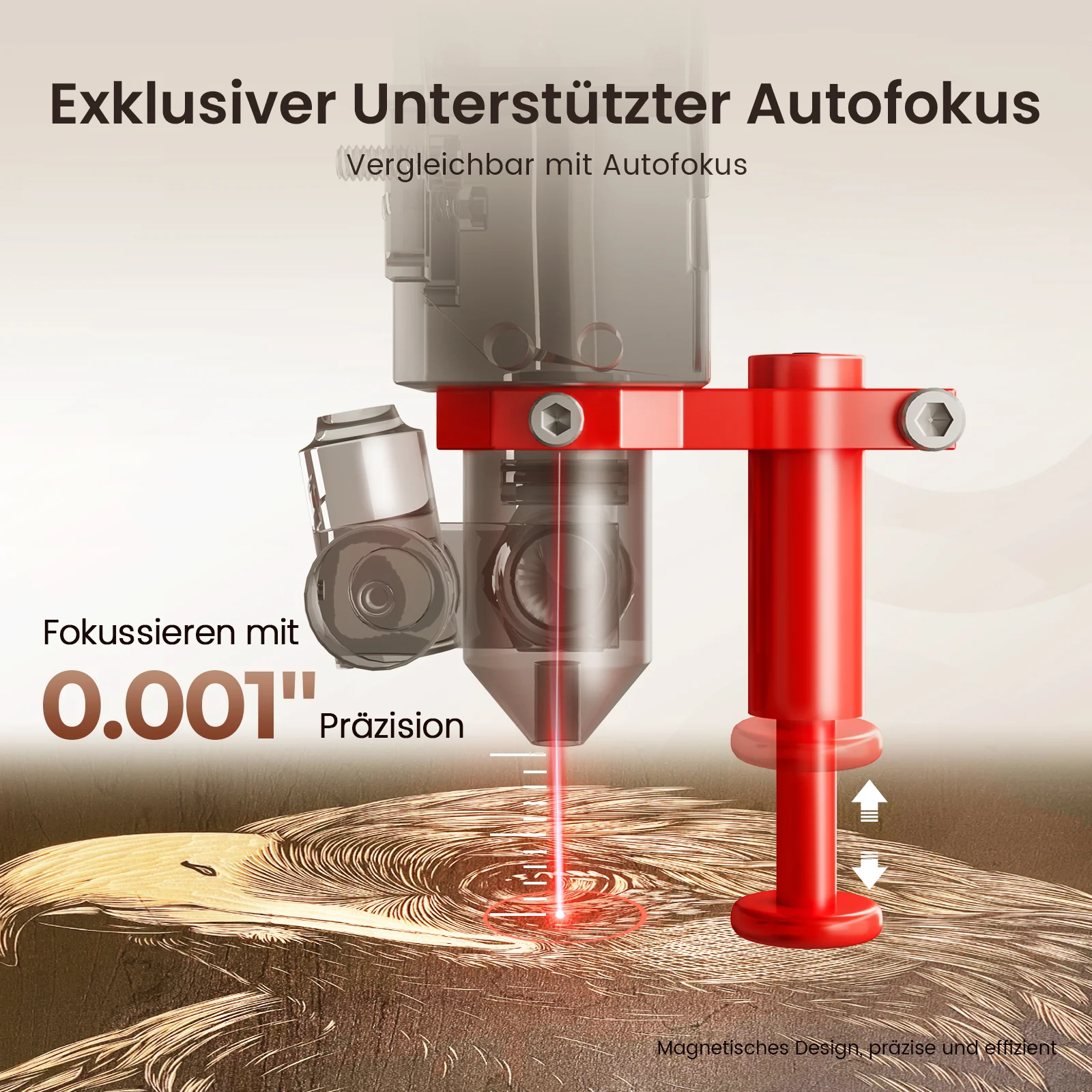 Monport Reno45 Pro 45W Desktop CO2-Lasergravierer und -schneider (16" x 12") mit brandneuem Assistierter Autofokus - Image 5