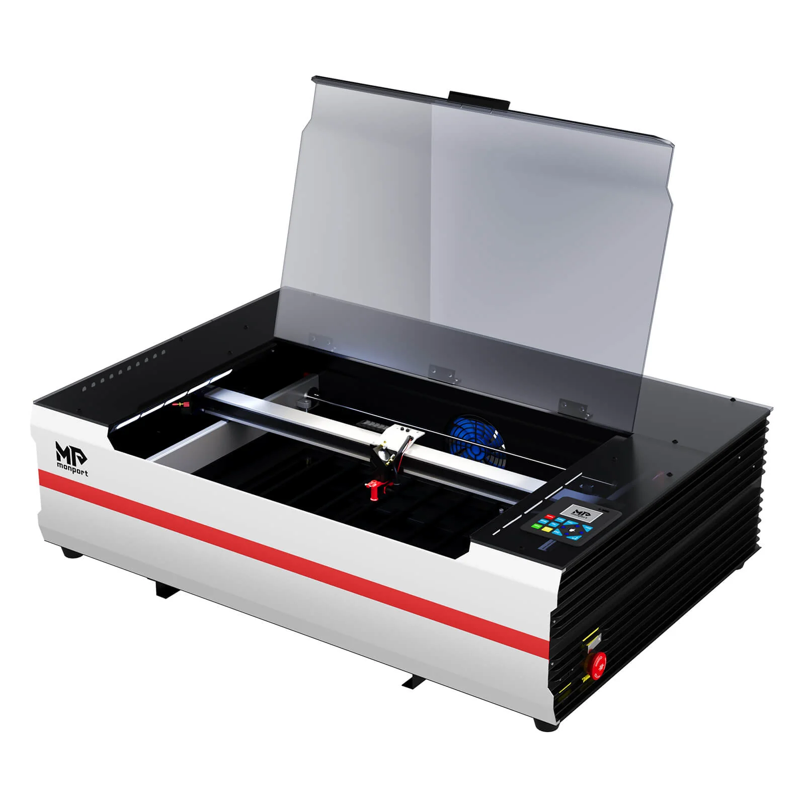 Monport Reno65 Pro 65W Desktop CO₂-Lasergravur- und Schneidemaschine (600×400 mm) mit DSP-Steuerung und magnetisch unterstütztem Fokus - Image 29
