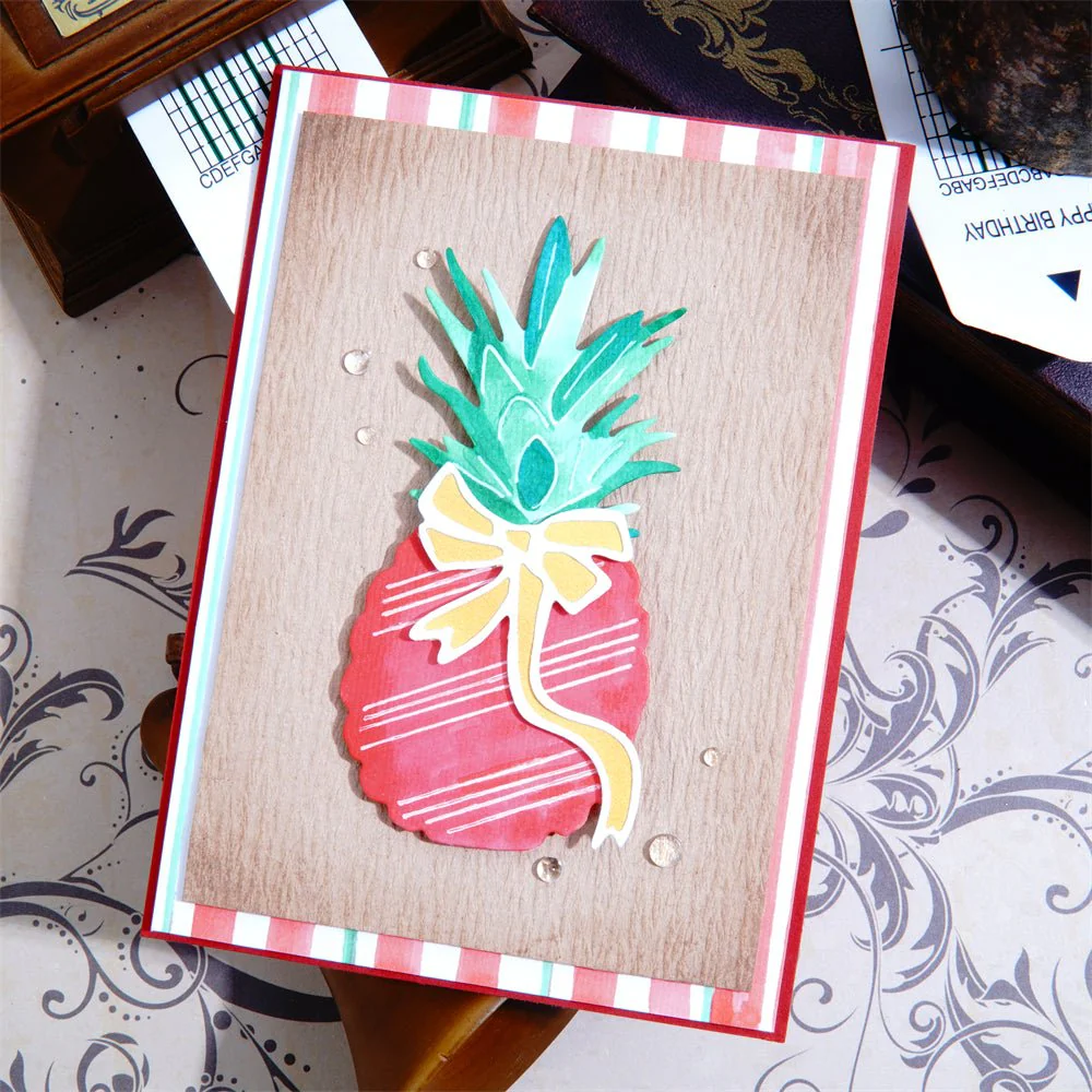Trendige Lasergravurdatei: Rote Ananas